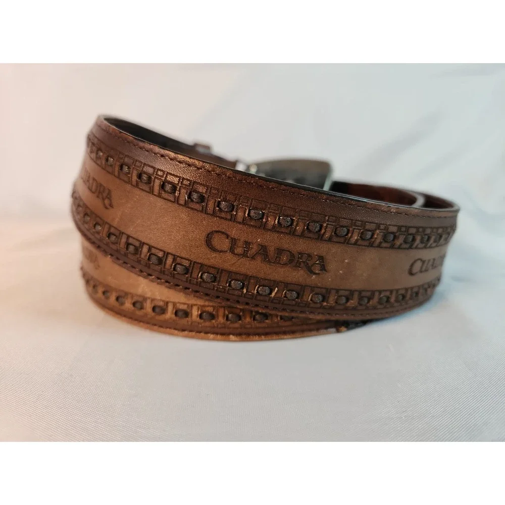 Cuadra Men's Brown Genuine Python Leather Western Belt Size 40 Exotic Mexico